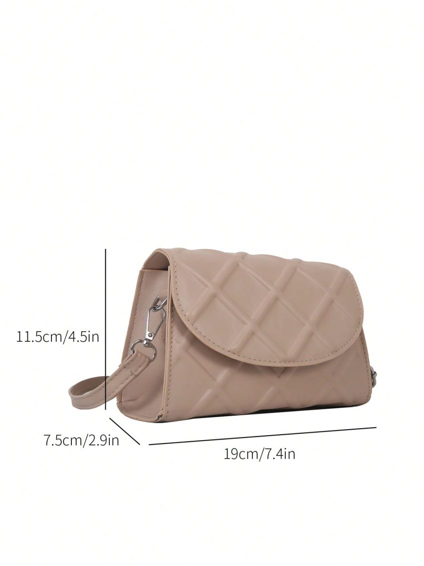 Mini Flap Square Bag Embossed Detail Minimalist