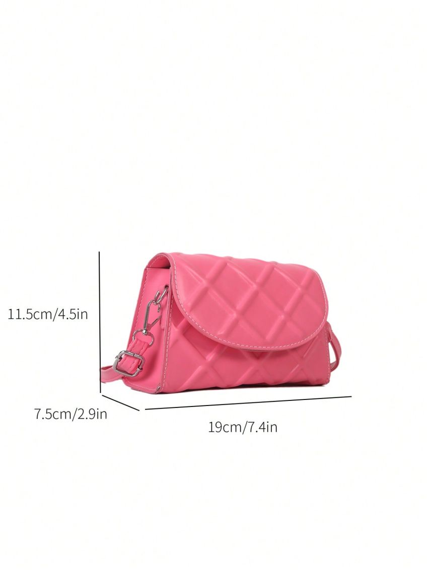 Mini Flap Square Bag Embossed Detail Minimalist