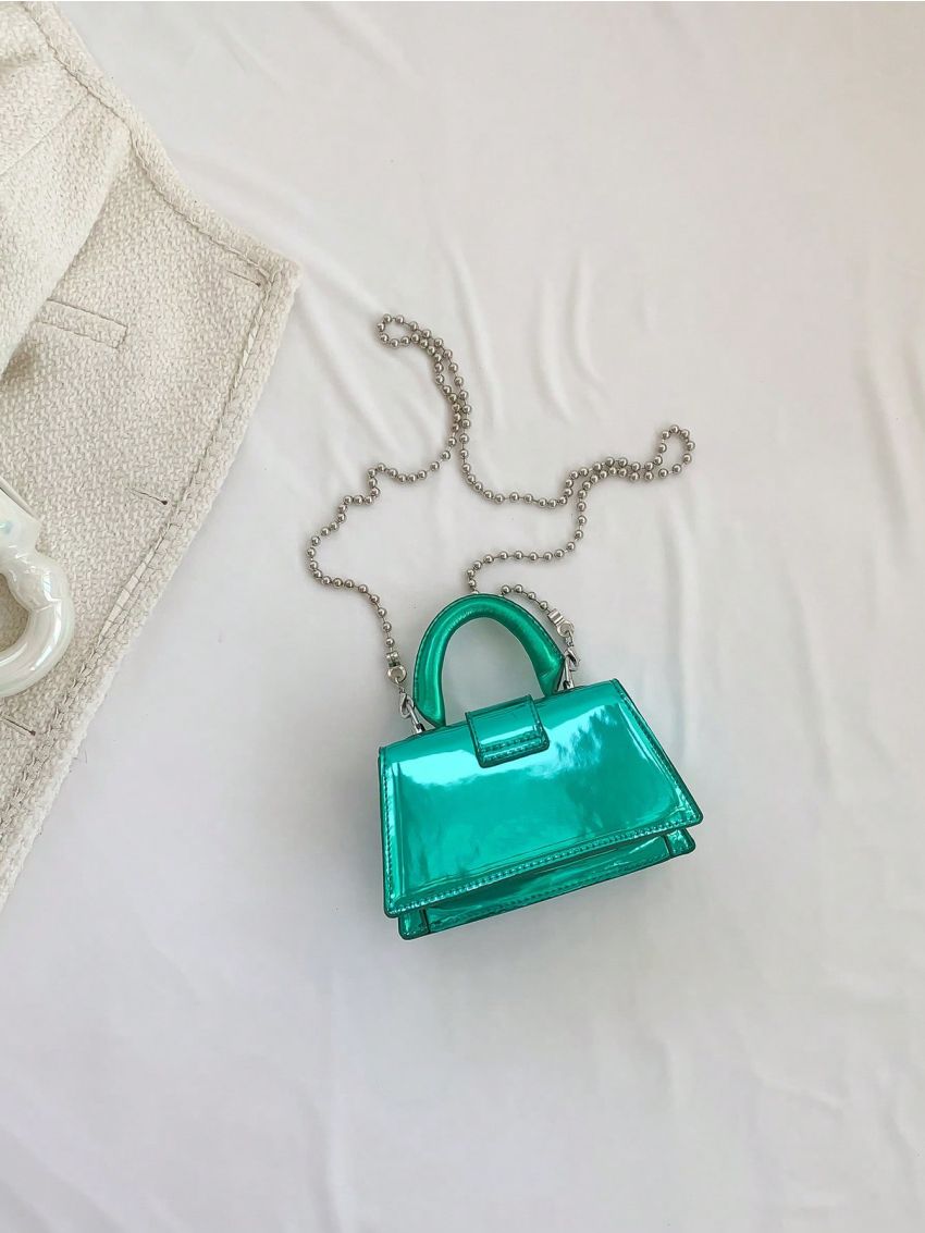 Mini Flap Square Bag Metallic Funky PU