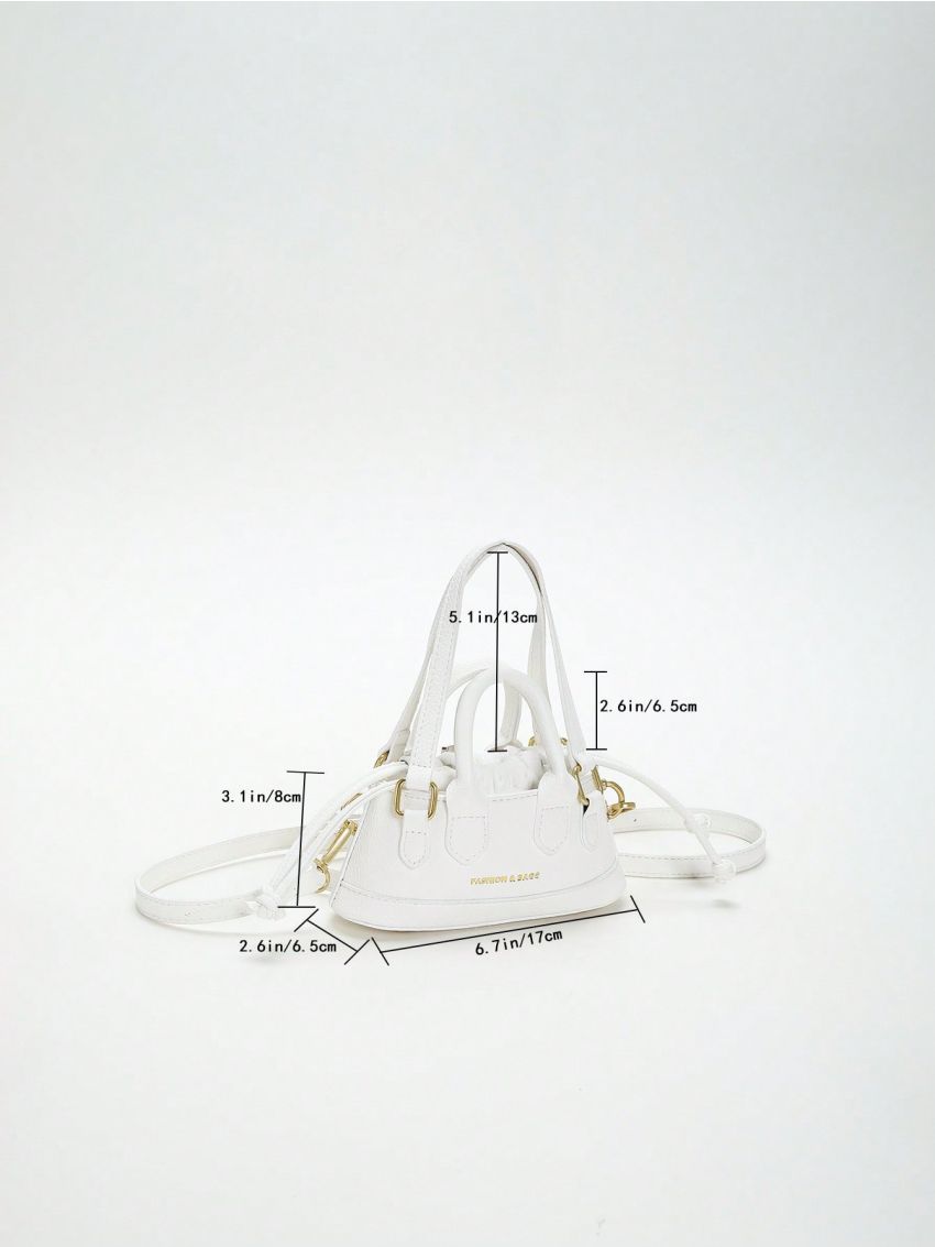 Letter Graphic Bucket Bag Mini Drawstring Design