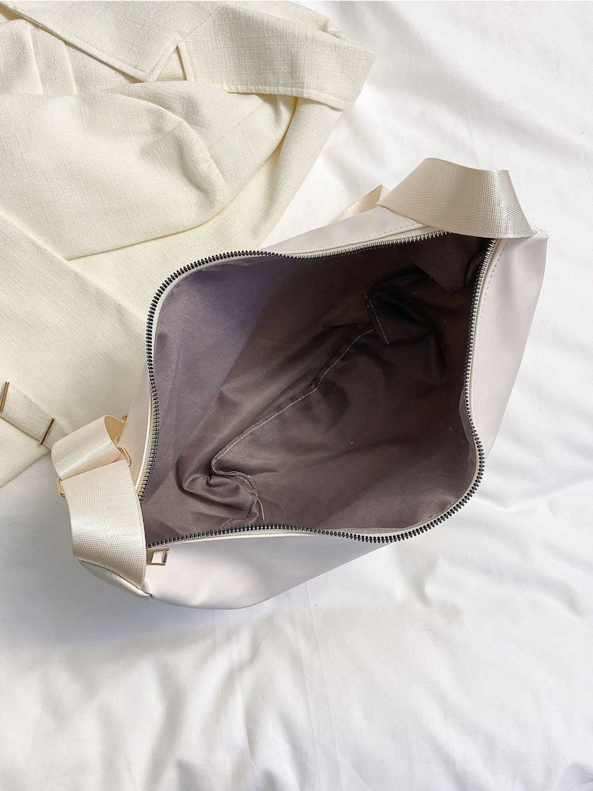 Large Hobo Bag Letter Patched