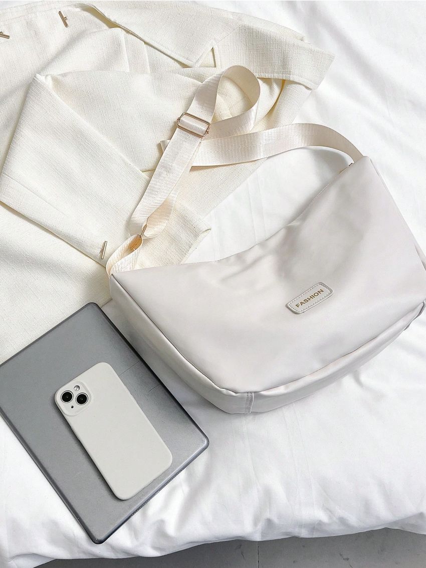 Large Hobo Bag Letter Patched