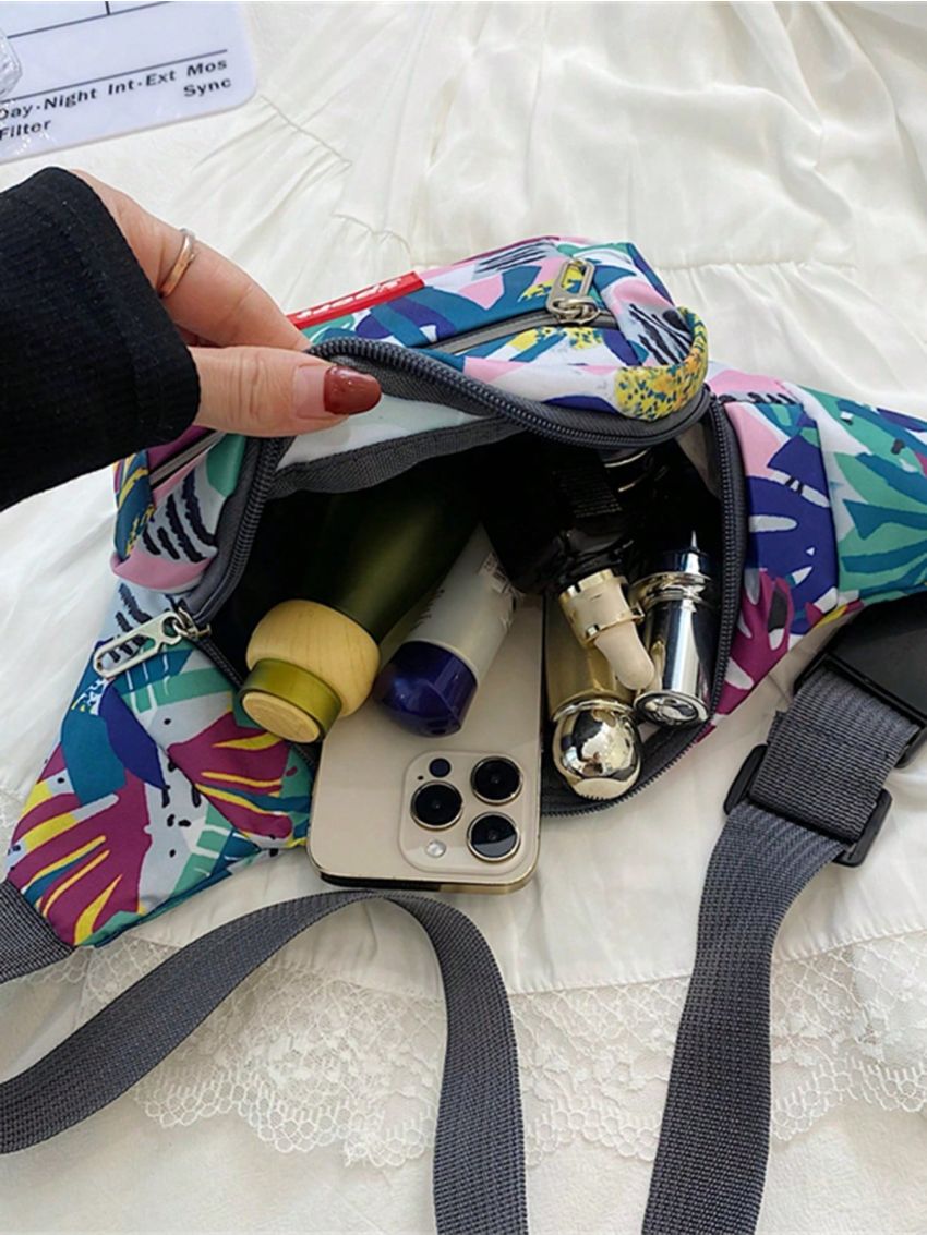 Letter Patch Decor Fanny Pack Medium Zipper