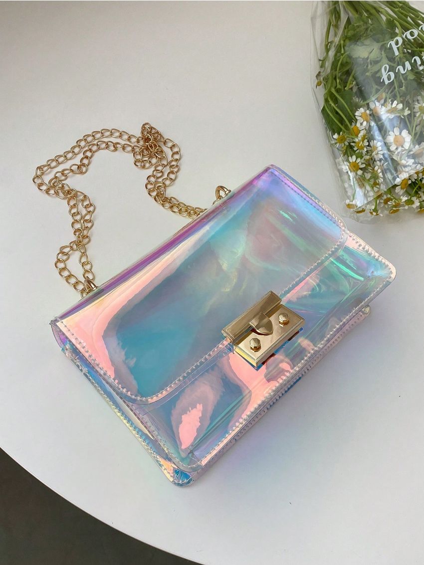 Funky Square Bag Small Flap PVC