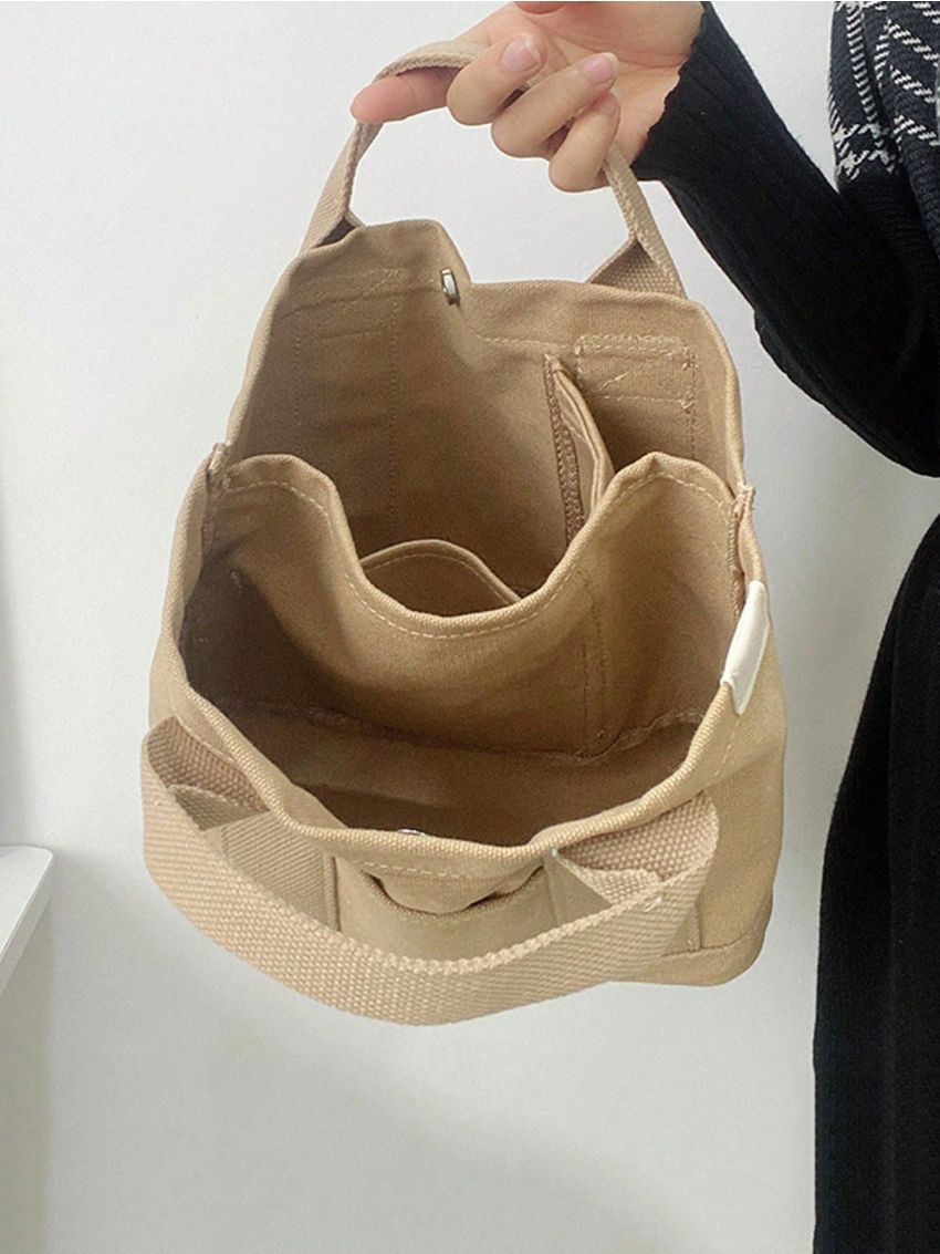 Minimalist Square Bag Medium Khaki