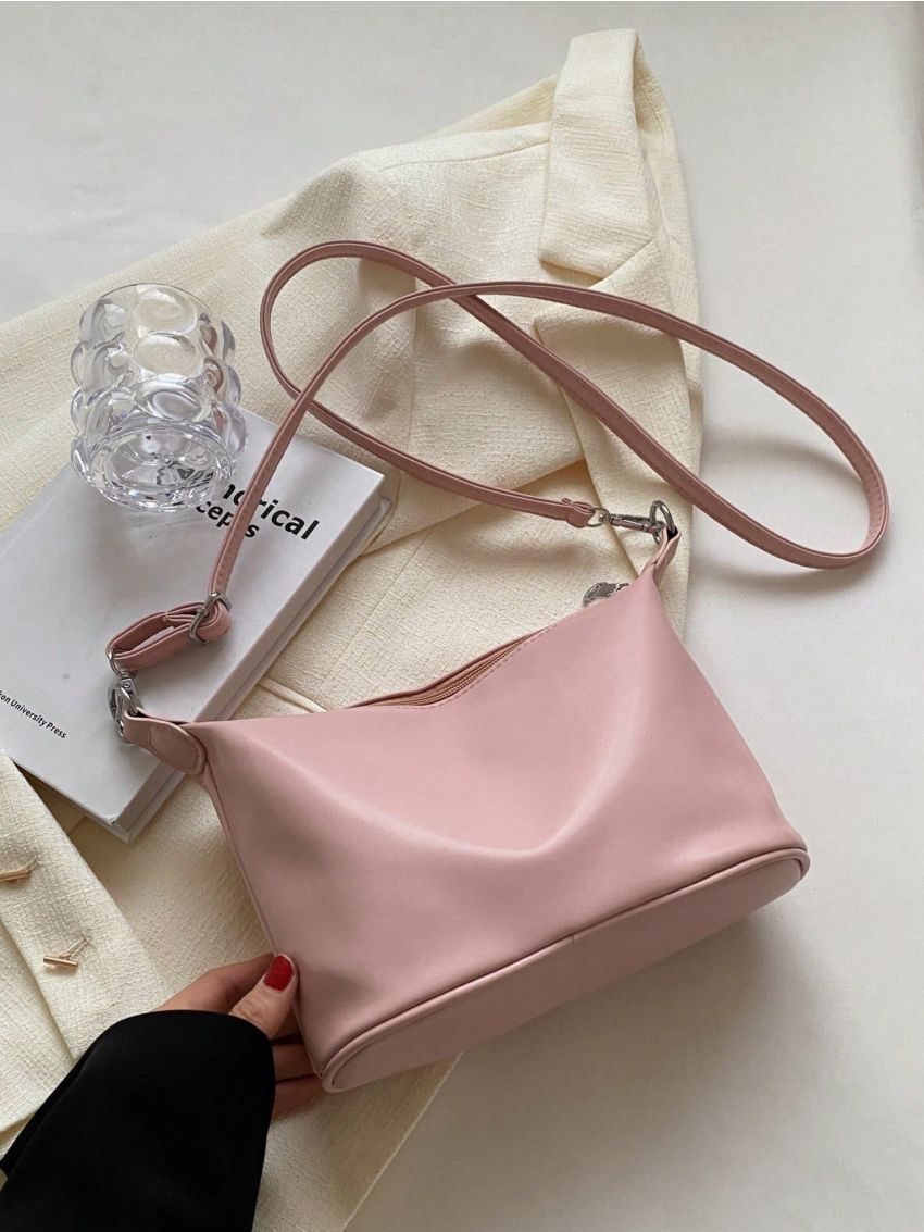 Small Hobo Bag Solid Color