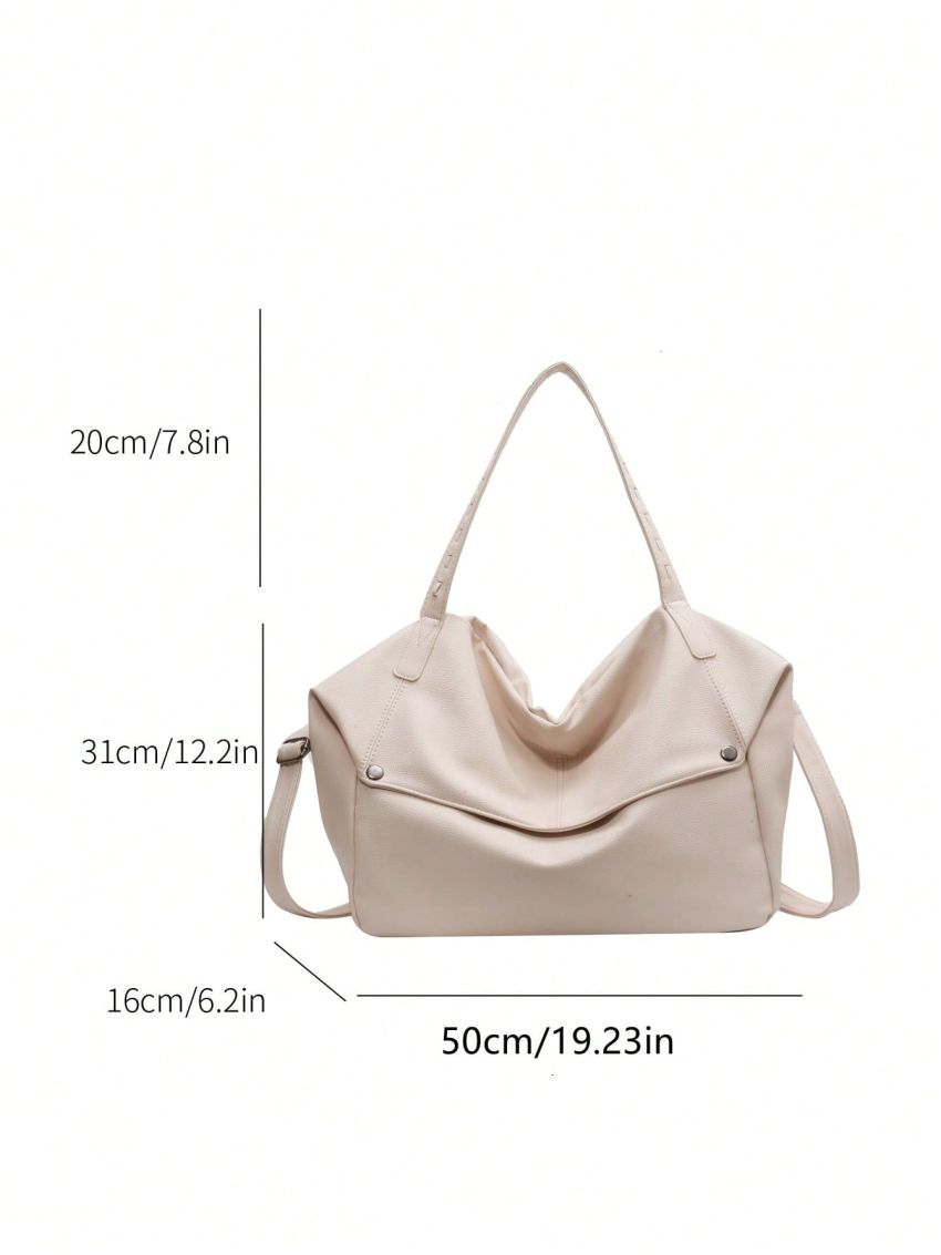 Solid Color Hobo Bag Flap
