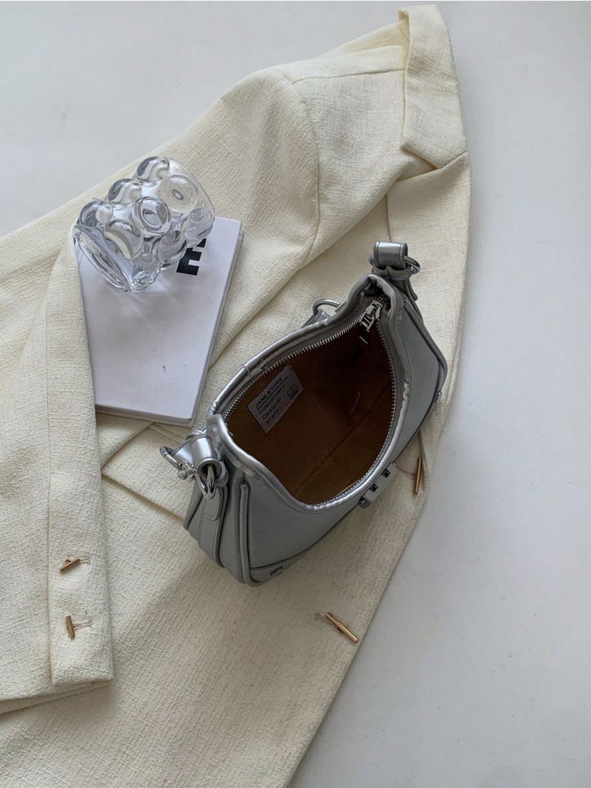 Studded Decor Hobo Bag Small Funky