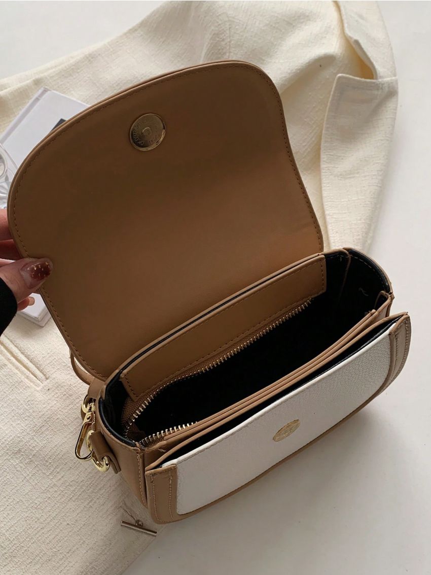 Mini Litchi Embossed Square Bag Flap Top Handle