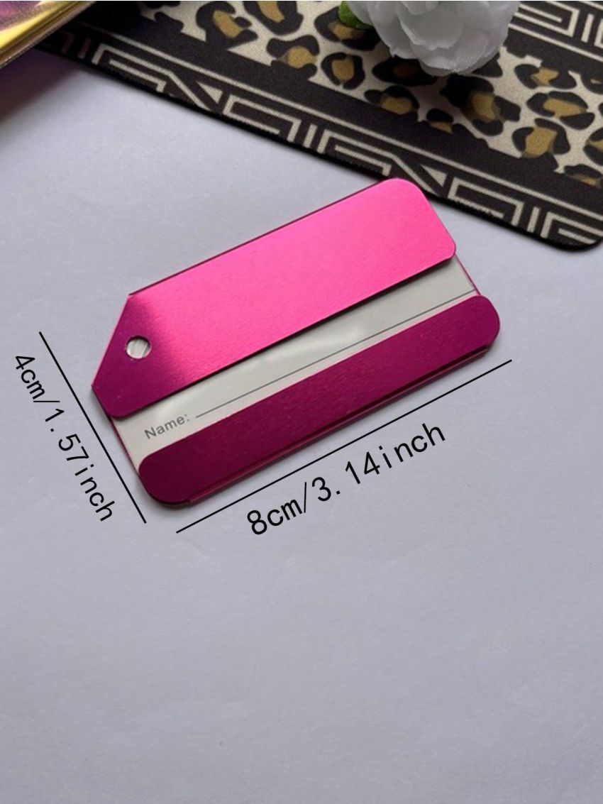 Hot Pink Luggage Tag Name Tag Suitcase Address Label Holder Travel Accessories