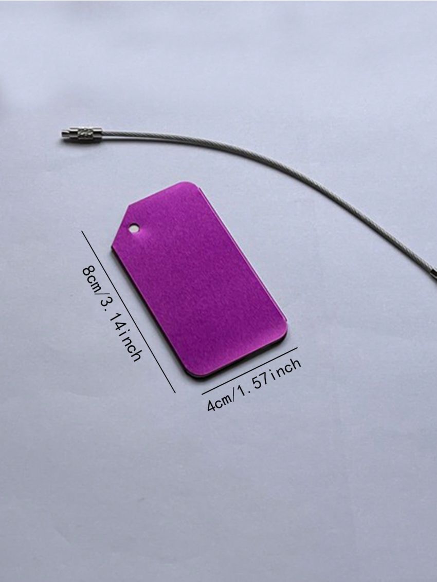 Purple Luggage Tag Name Tag Suitcase Address Label Holder Travel Accessories