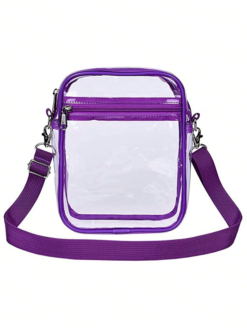 Clear Bag Stadium Approved For Work & Business Travel For Men & Women, Clear Crossbody Shoulder Bag