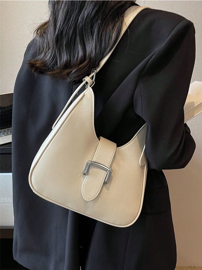 Metal Lock Hobo Bag PU