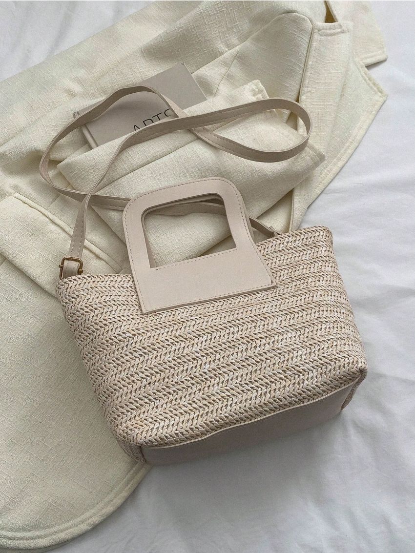 Mini Straw Bag Double Handle Vacation