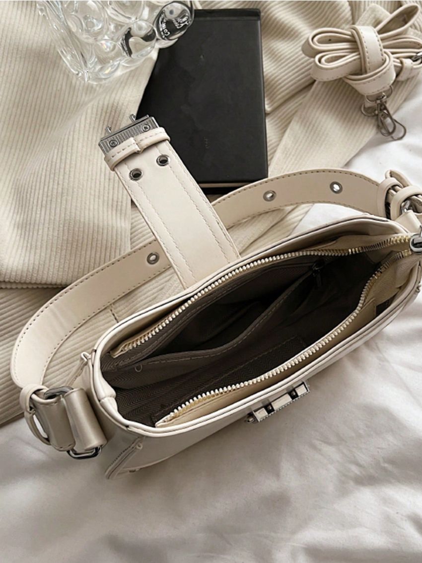 PU Hobo Bag Grommet Eyelet Zipper