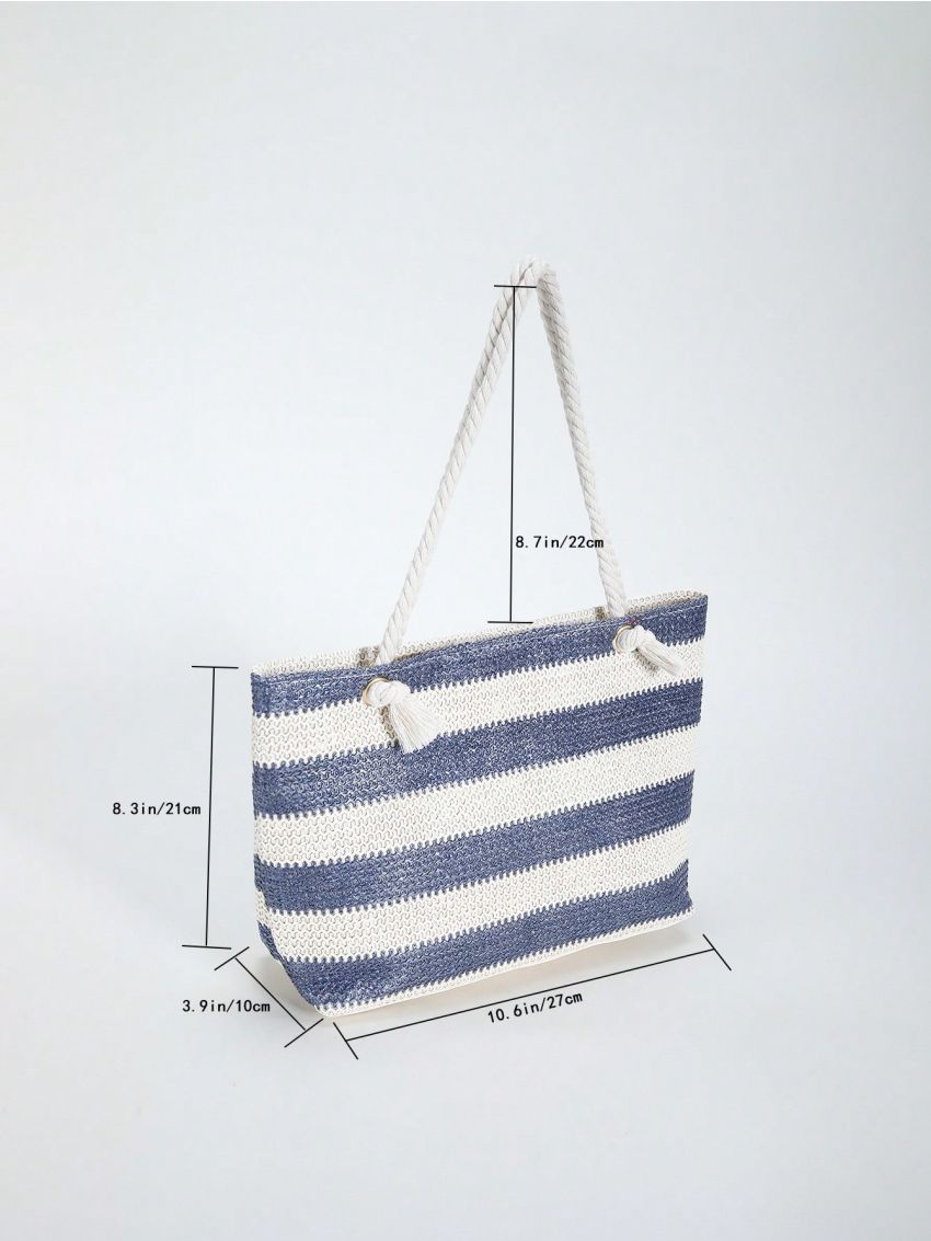 Two Tone Straw Bag Vacation