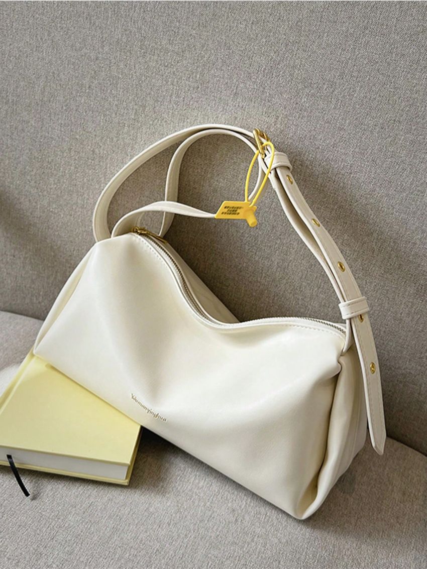 Medium Hobo Bag Letter Embossed