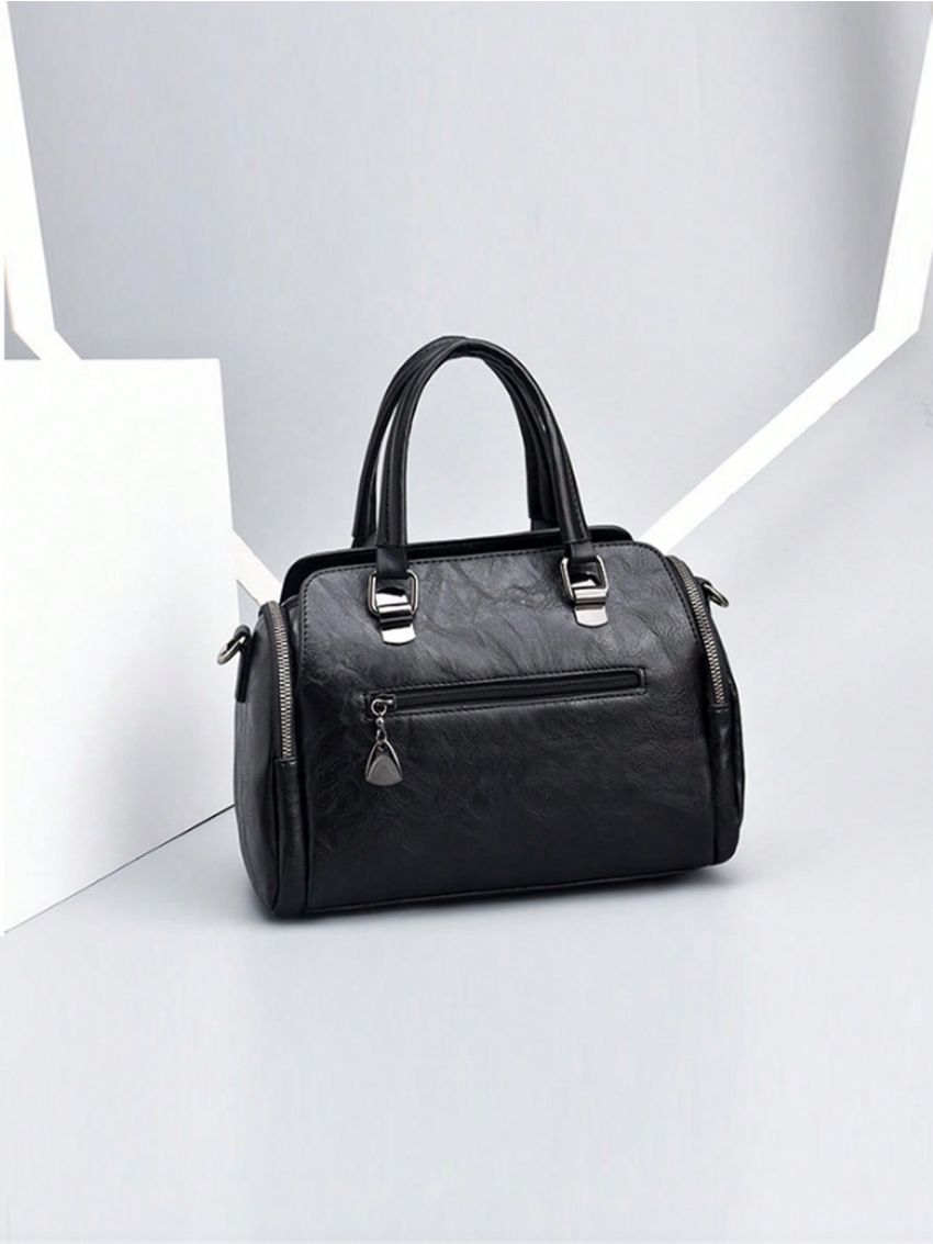 Small Tote Bag Double Handle Solid Color