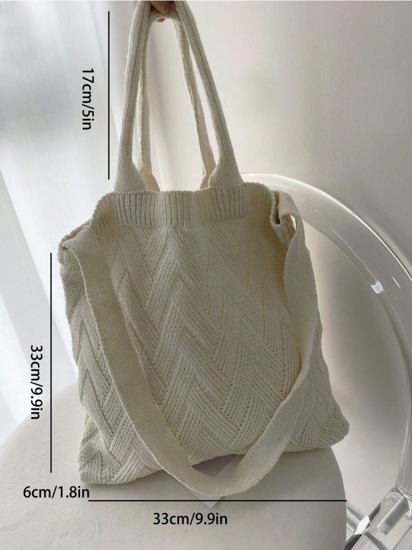 Small Crochet Bag Solid Double Handle