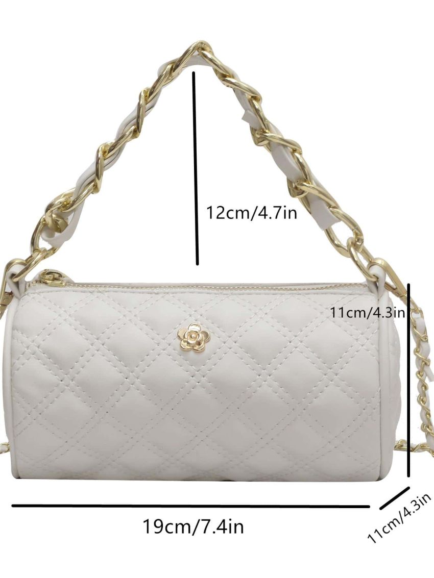 Mini Bucket Bag Quilted Chain Strap