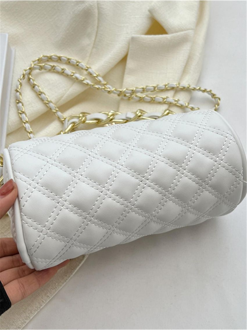 Mini Bucket Bag Quilted Chain Strap