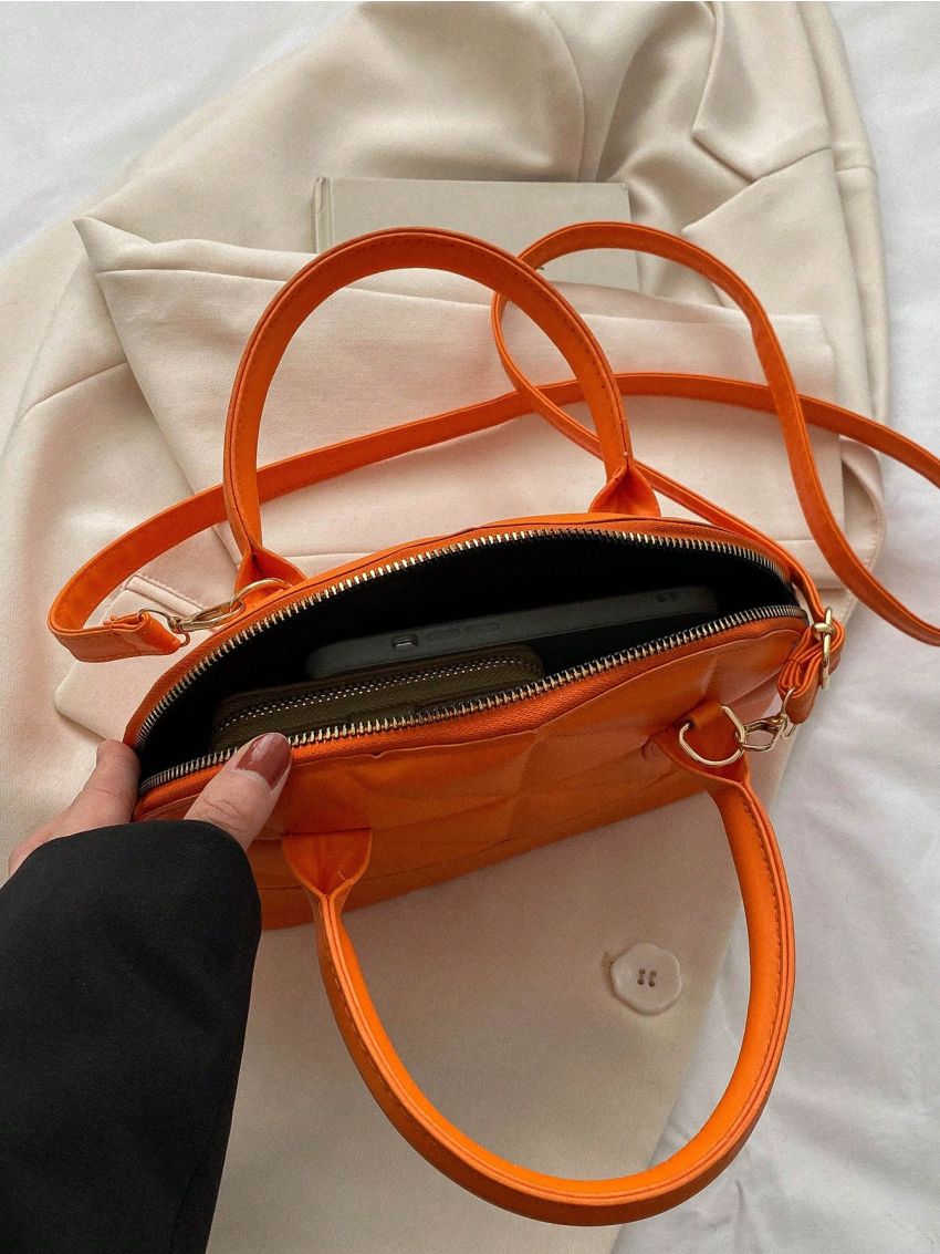 Small Dome Bag Double Handle Quilted