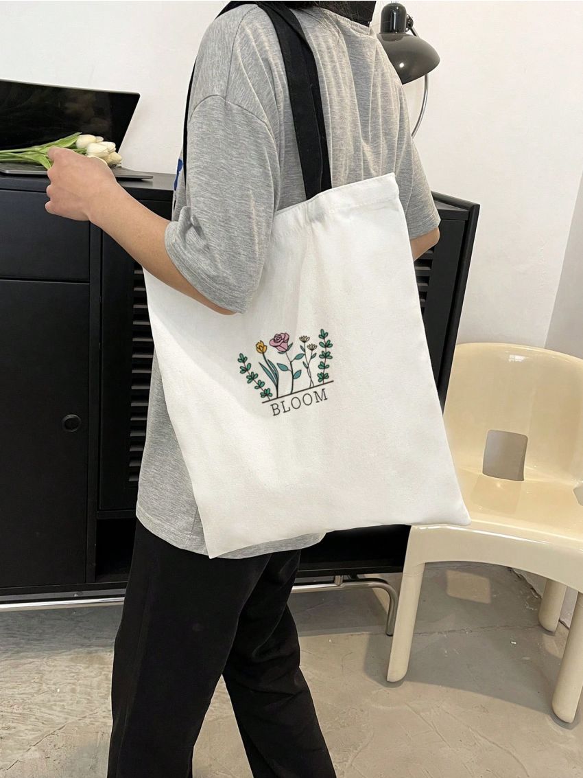 Medium Shopper Bag Flower Print