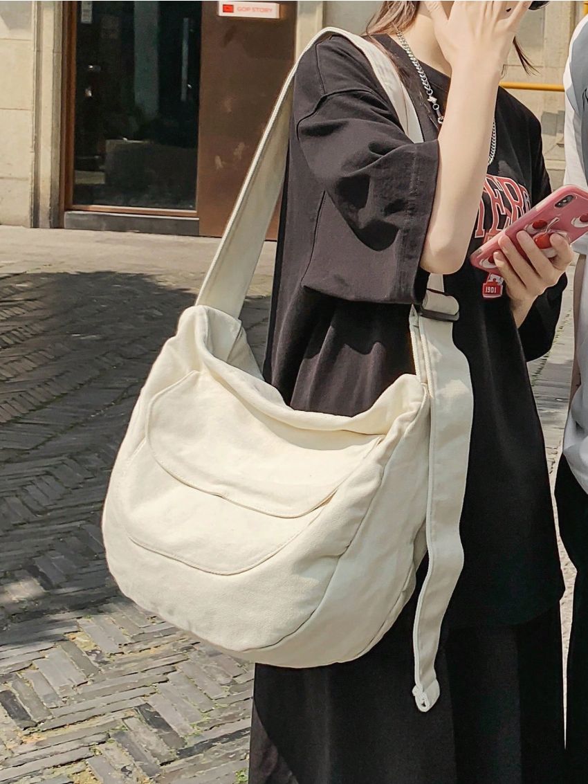 Large Capacity Hobo Bag Canvas