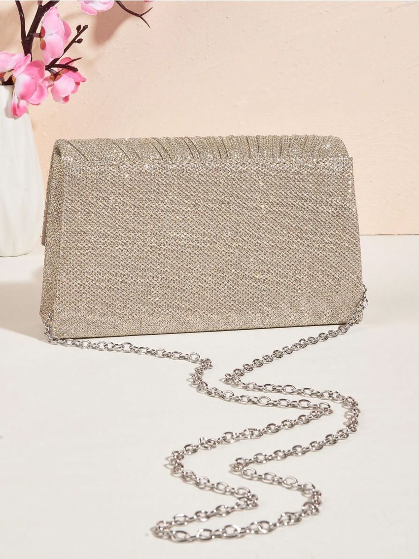 Mini Envelope Bag Glitter Chain Strap For Prom