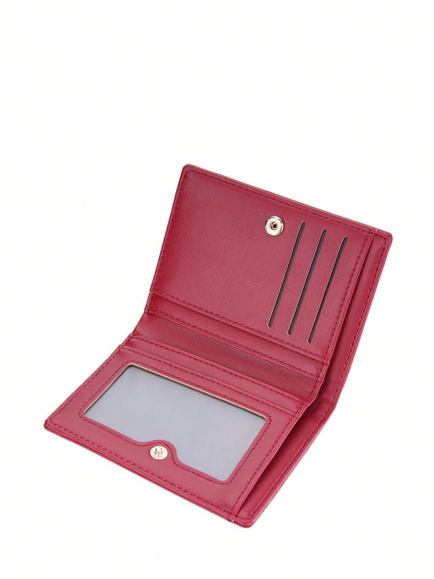 Metal Letter Decor Small Wallet Fold Over