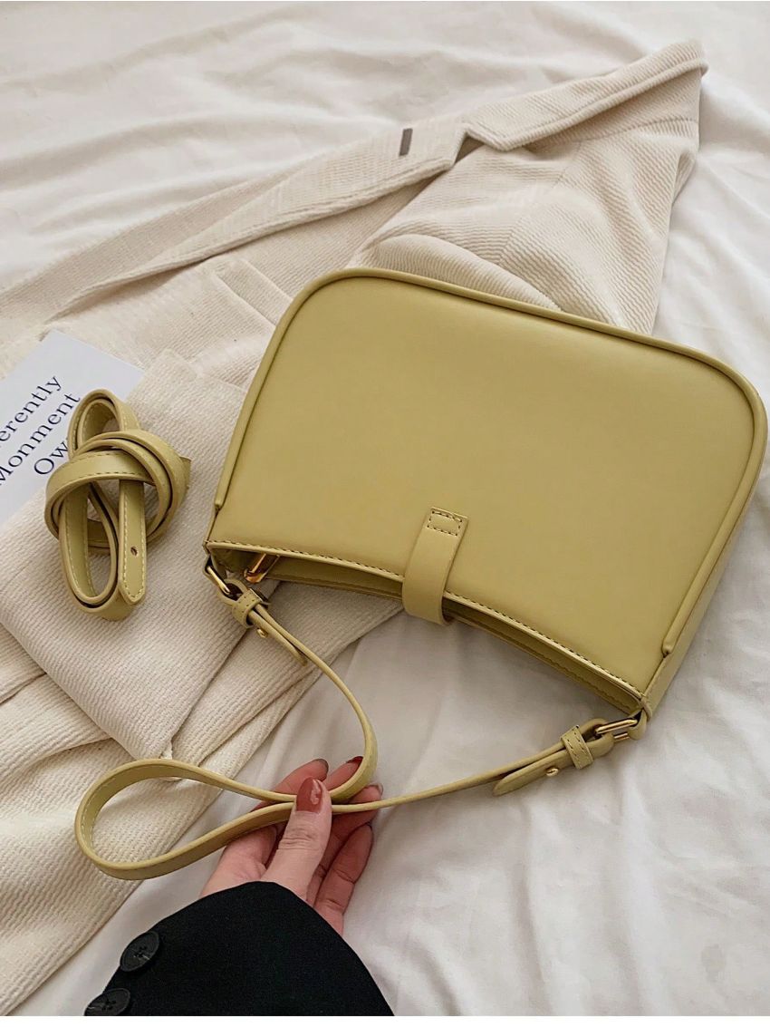 Metal Decor Hobo Bag PU