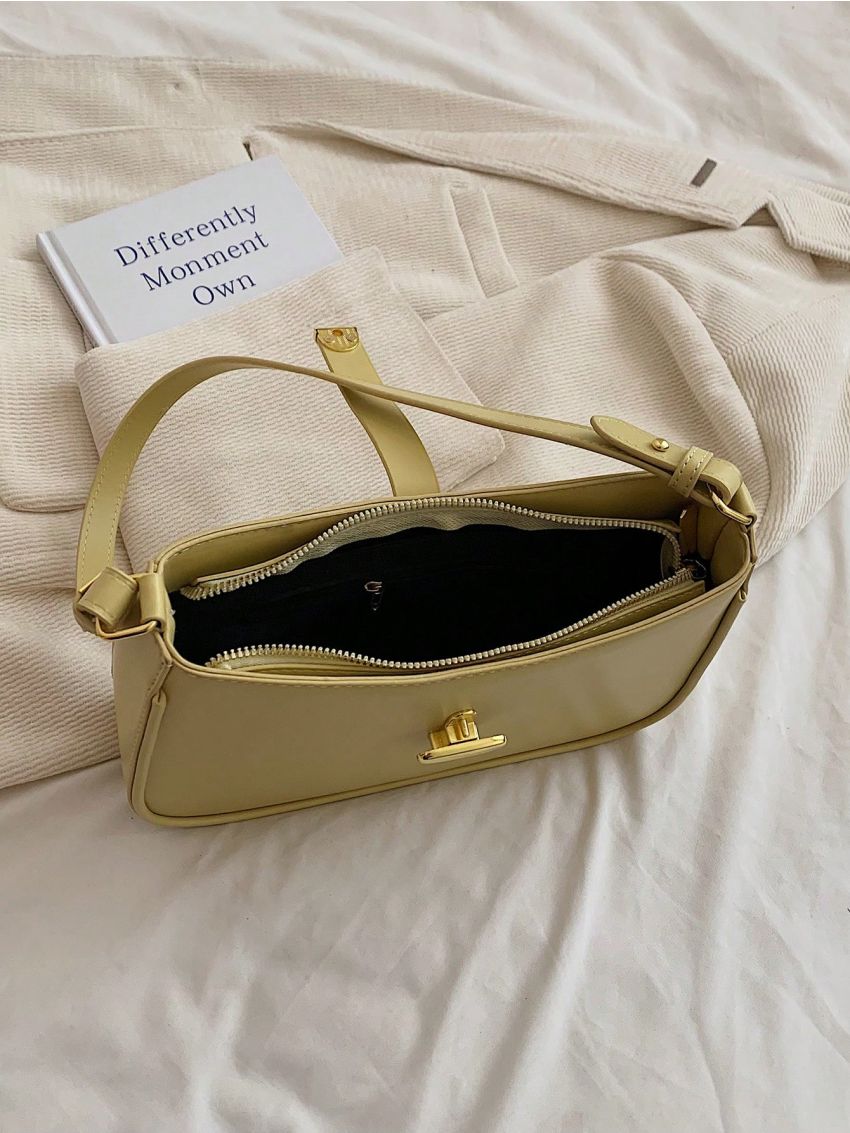 Metal Decor Hobo Bag PU