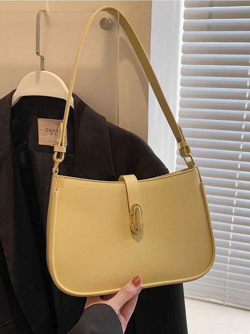 Metal Decor Hobo Bag PU