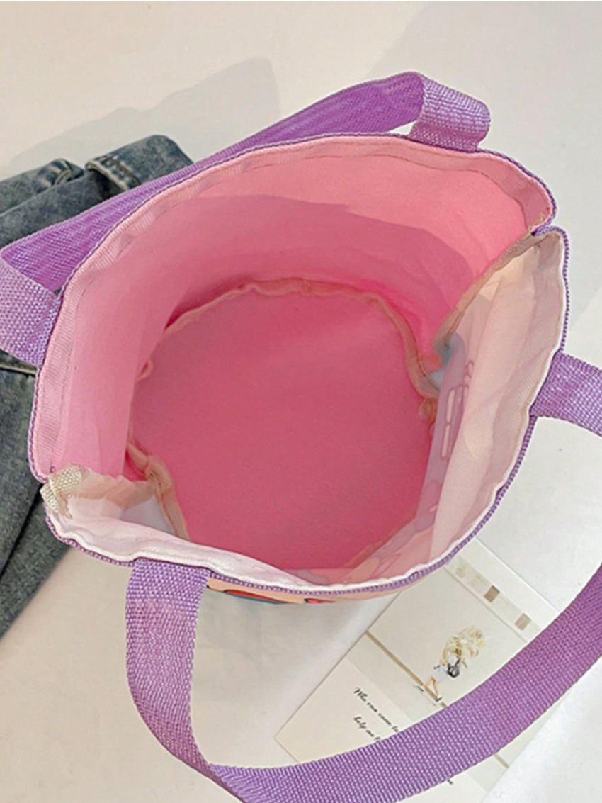 Cartoon Graphic Bucket Bag Medium Double Handle