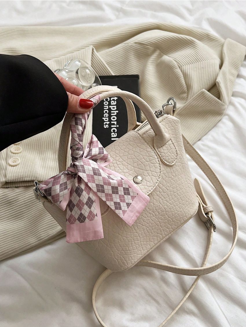 Twilly Scarf Decor Square Bag Small Double Handle