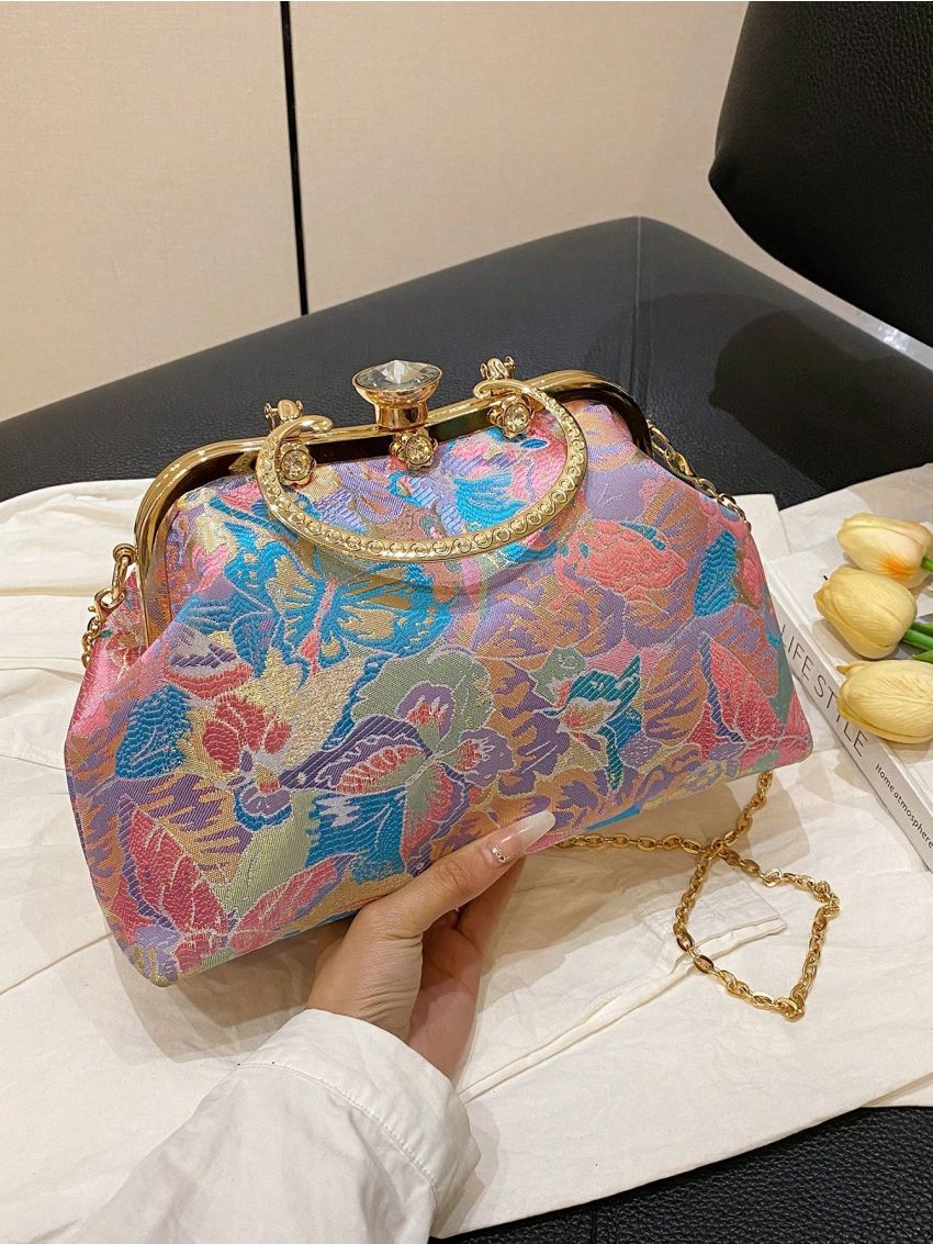 Butterfly Graphic Satchel Bag Medium Top Handle