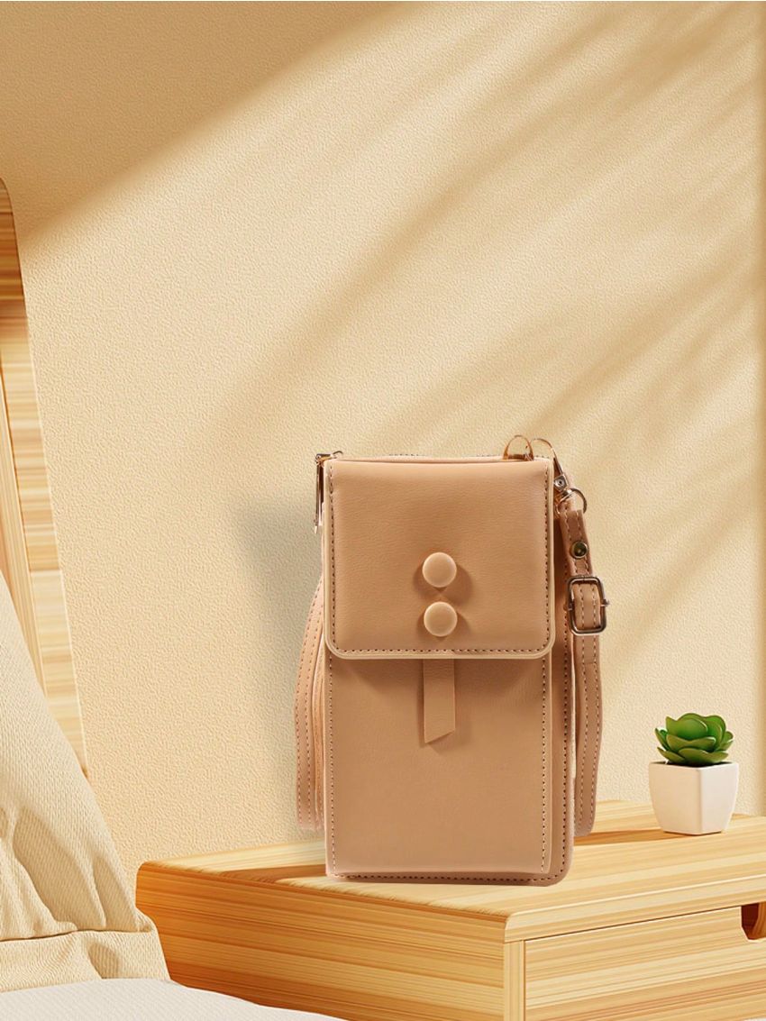 Vintage Brown Phone Wallet Zipper Around