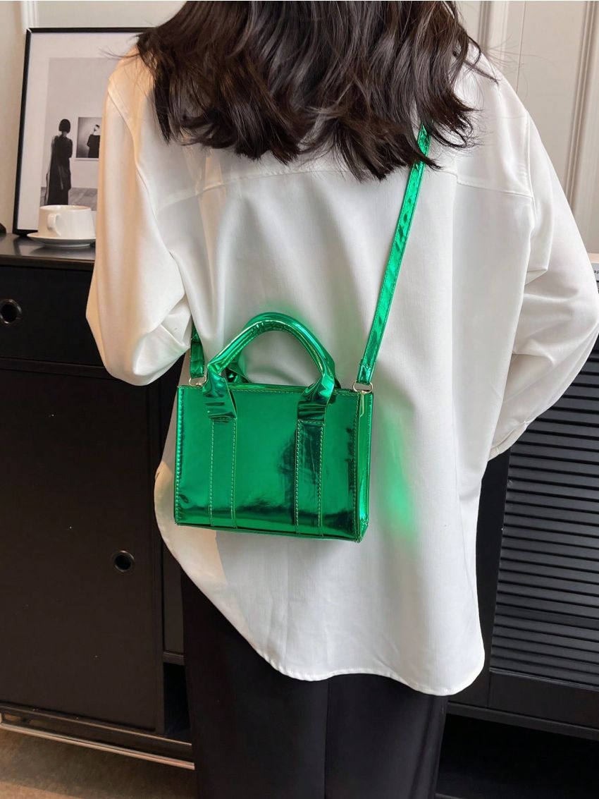 Minimalist Square Bag Mini Double Handle Funky