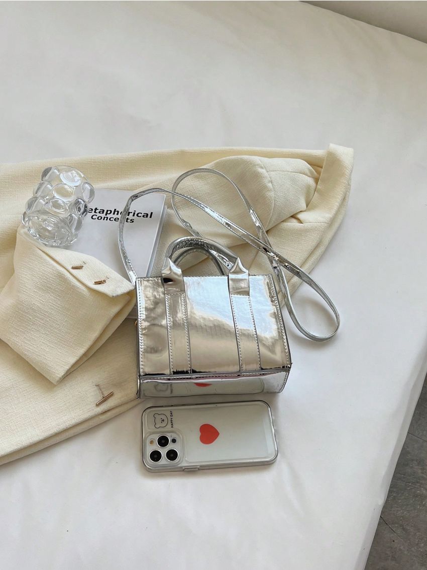 Mini Square Bag Metallic PU Funky