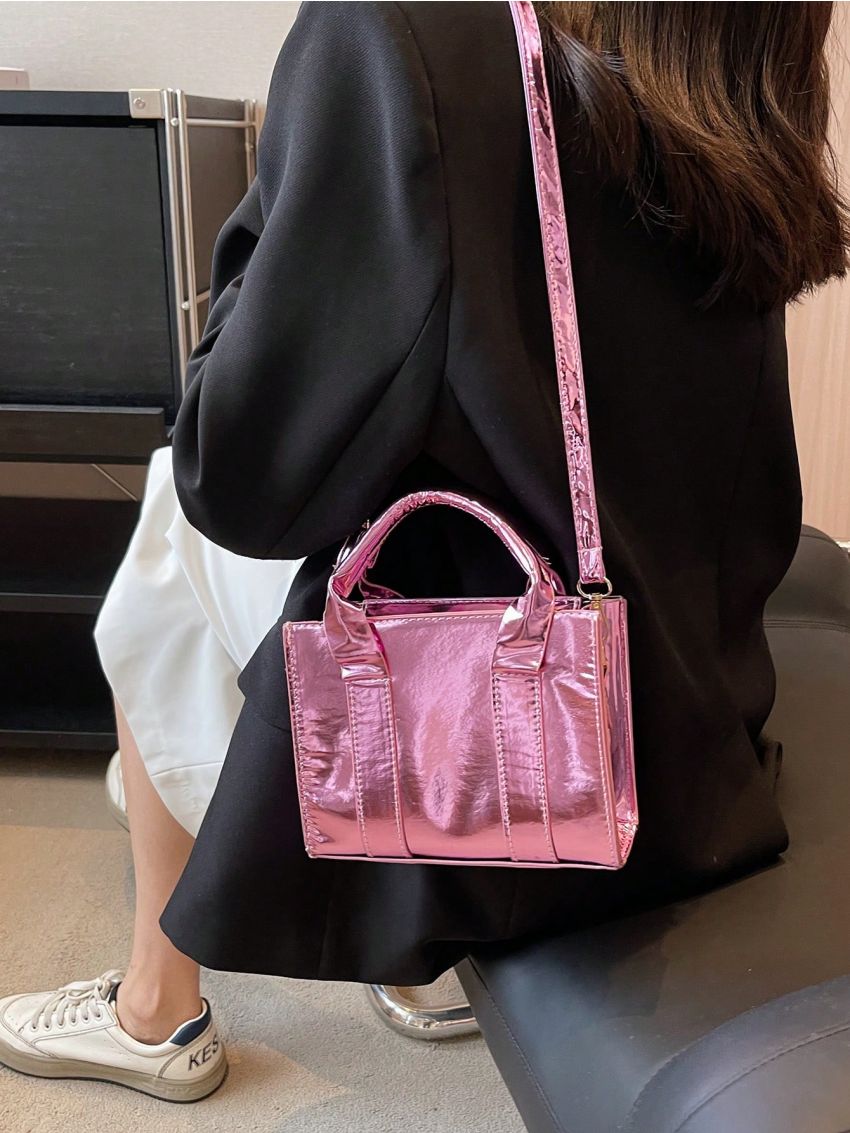 Minimalist Square Bag Mini Double Handle Funky