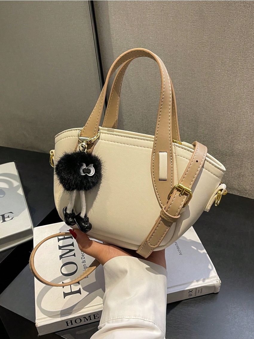 Minimalist Satchel Bag Small With Bag Charm
