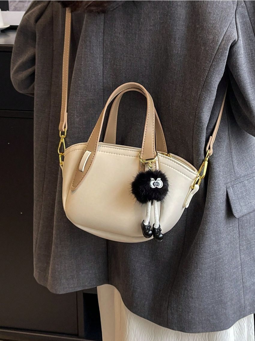 Minimalist Satchel Bag Small With Bag Charm