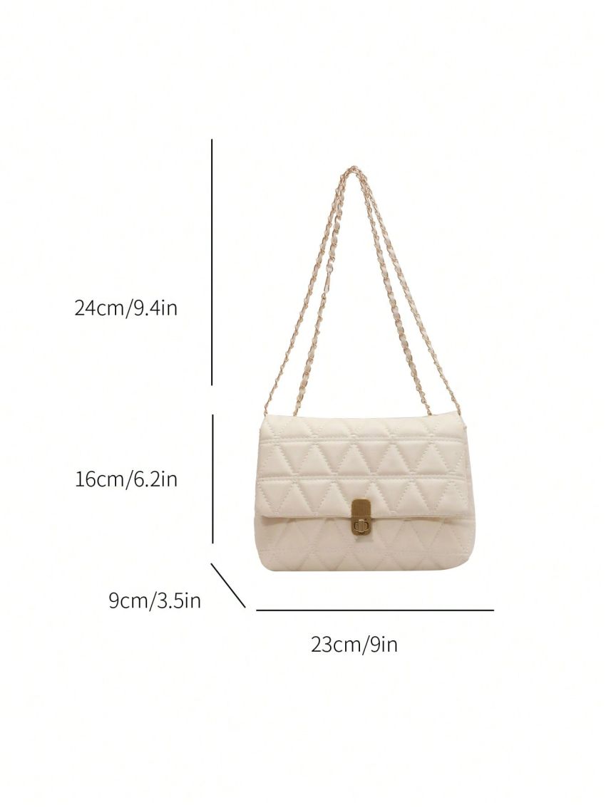 Quilted Square Bag Small Flap
