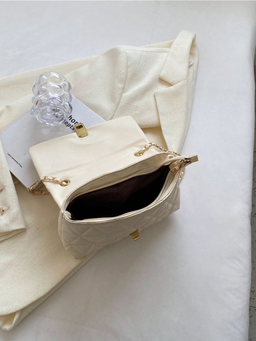 Quilted Square Bag Small Flap