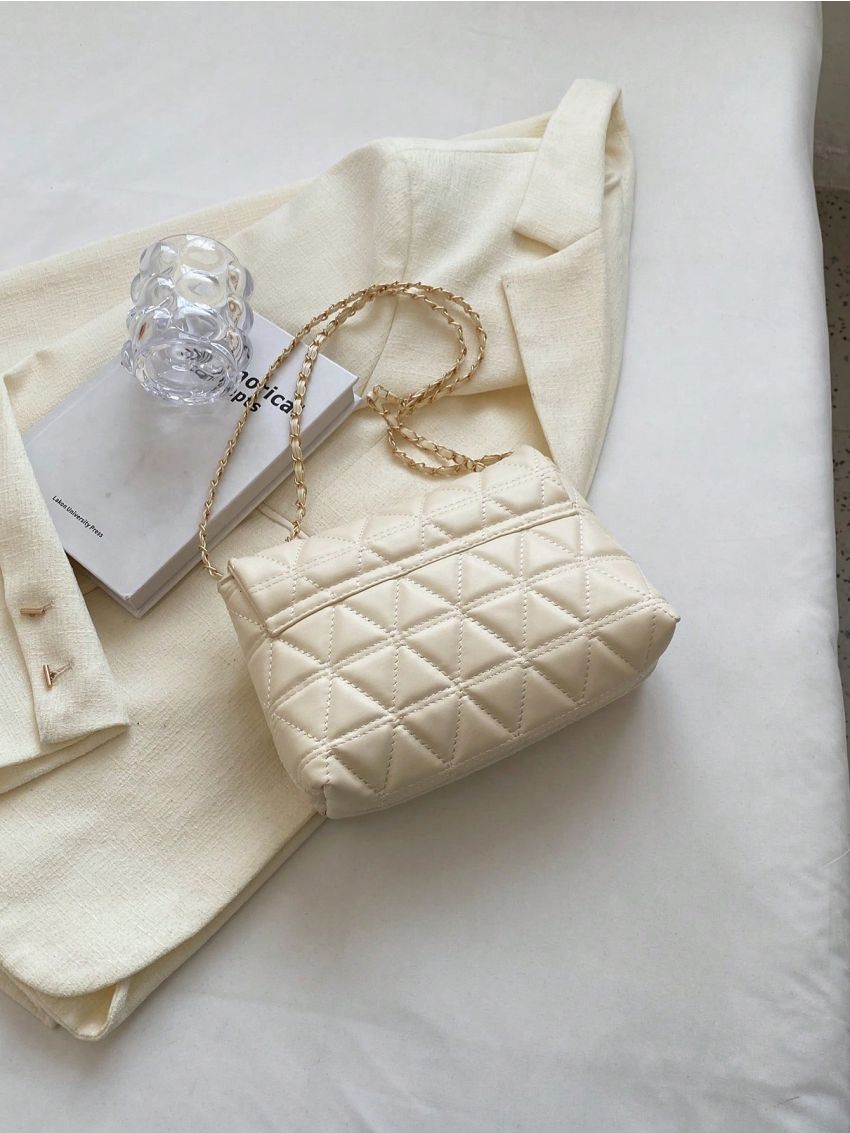 Quilted Square Bag Small Flap