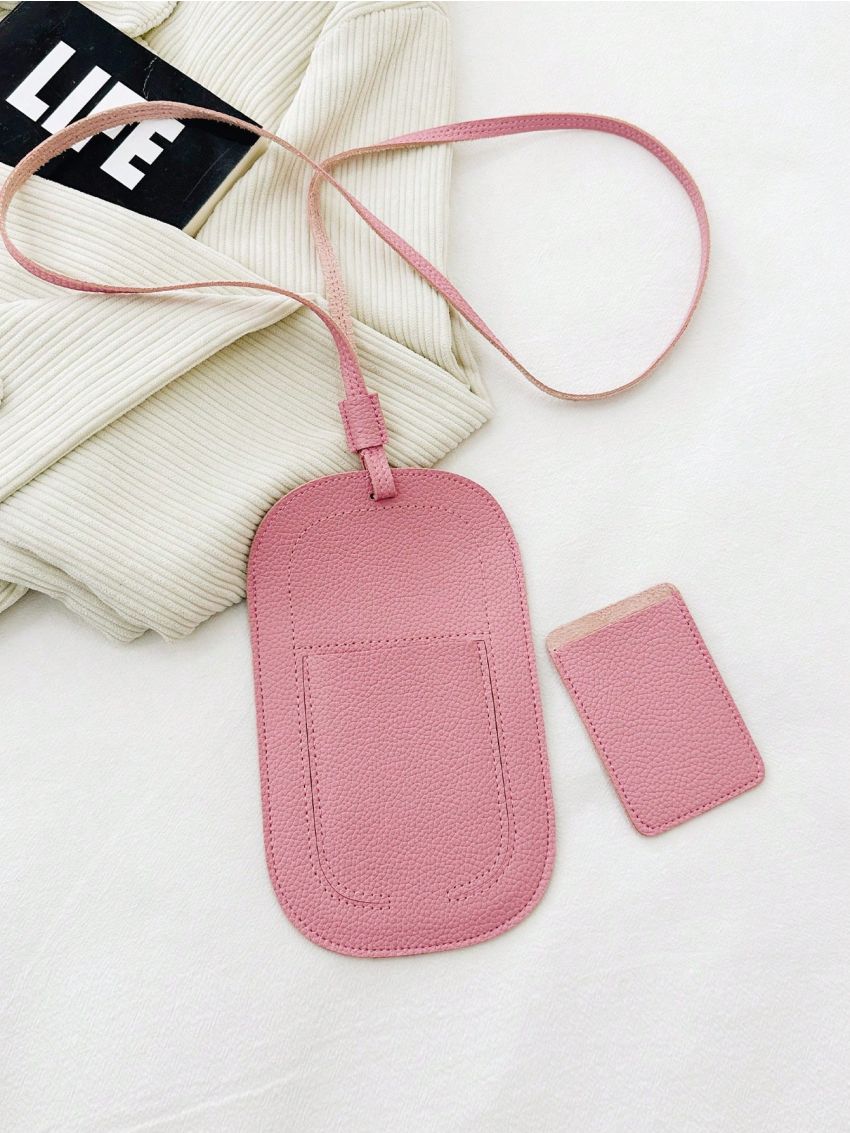 Slim Classic Card Holder Litchi Embossed For Daily
