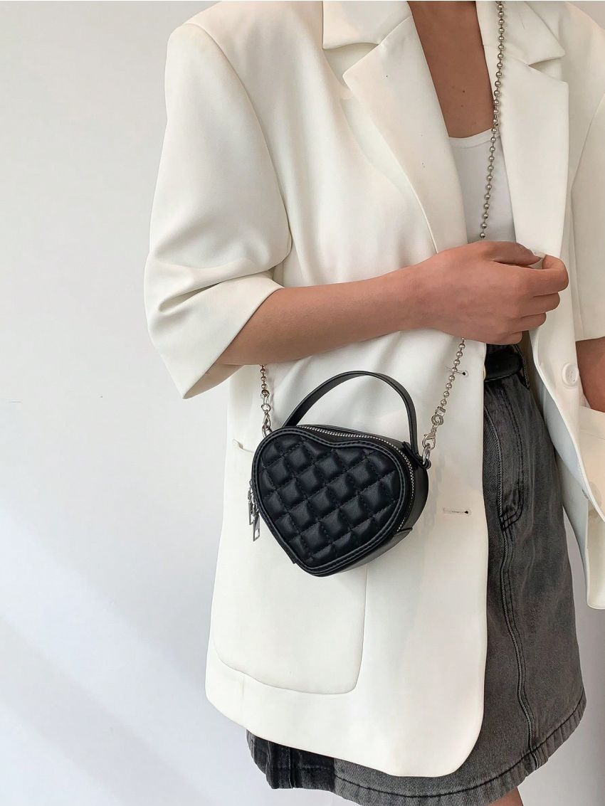 Mini Novelty Bag Quilted Chain Strap