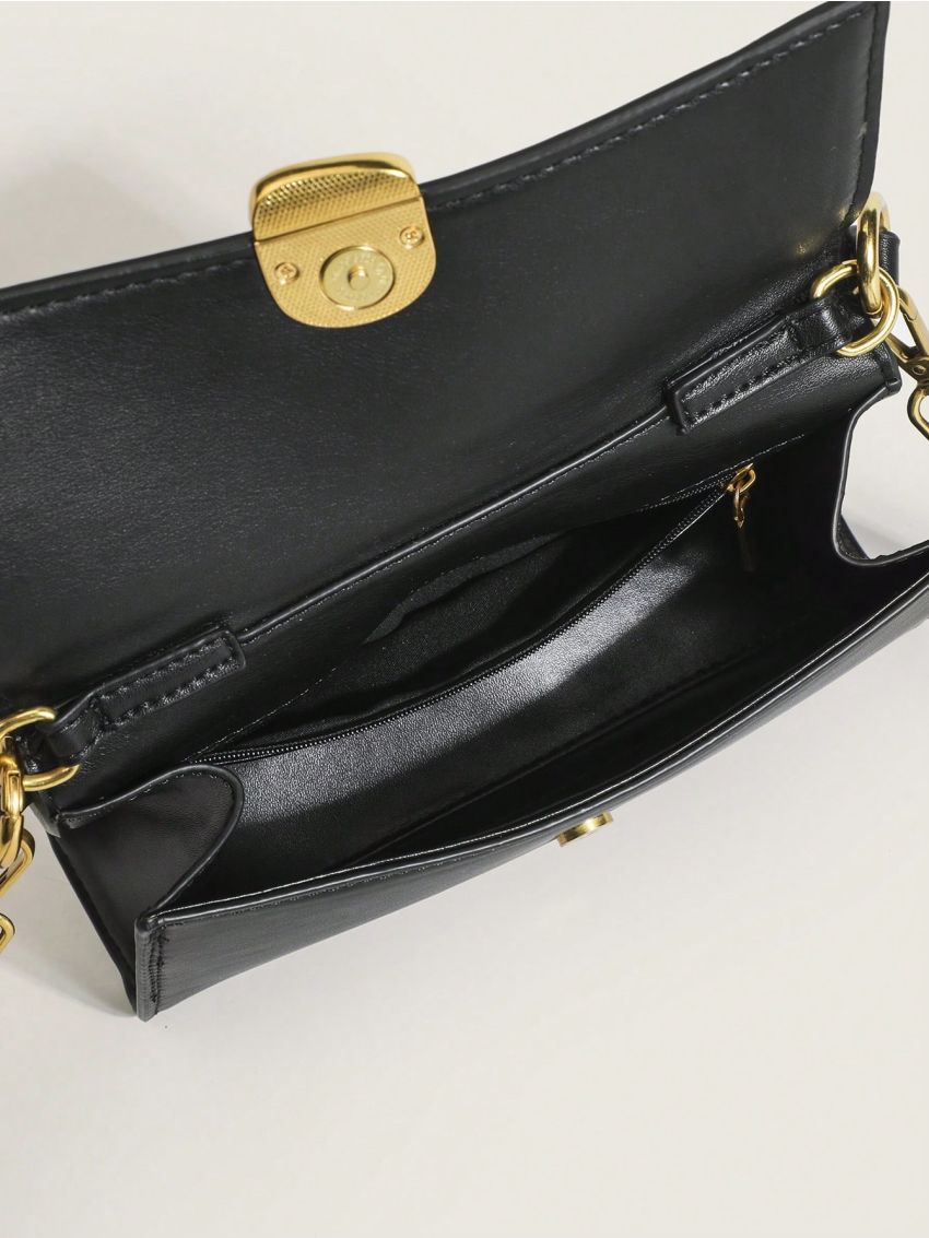 PU Baguette Bag Black Magnet