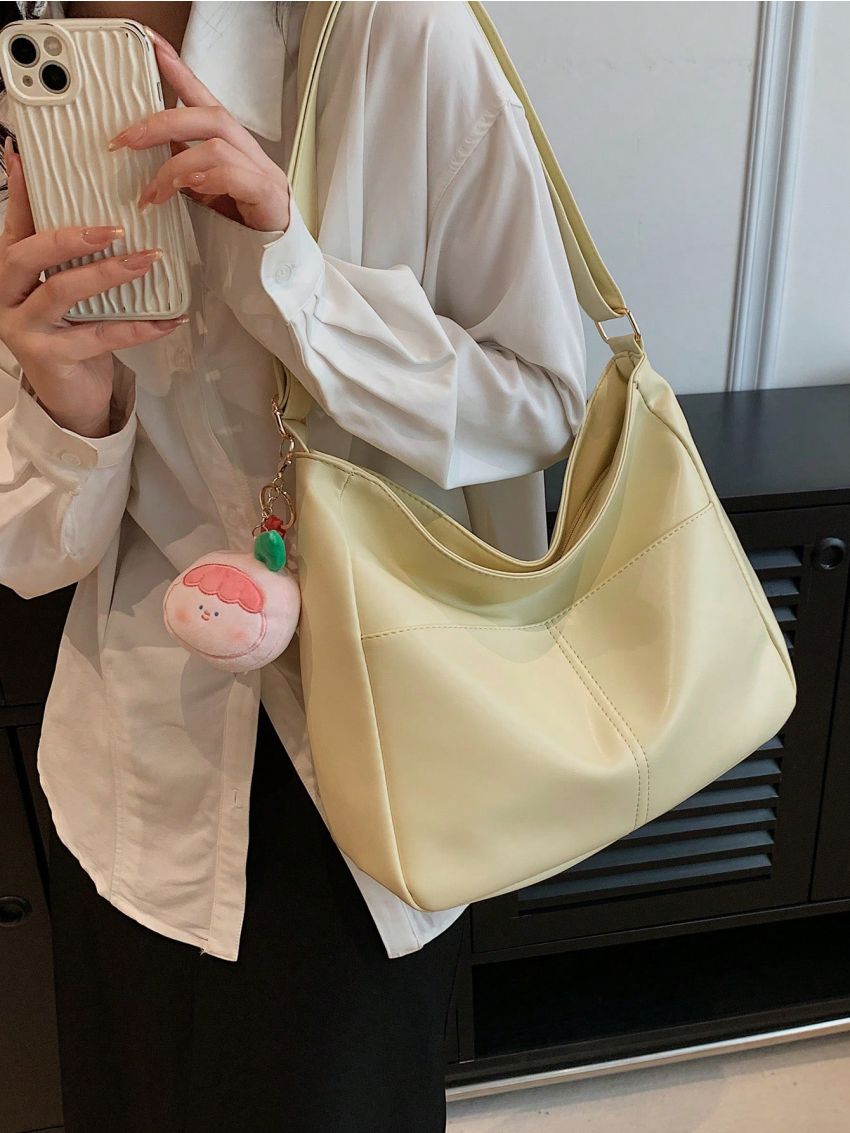 Minimalist Hobo Bag Medium With Bag Charm