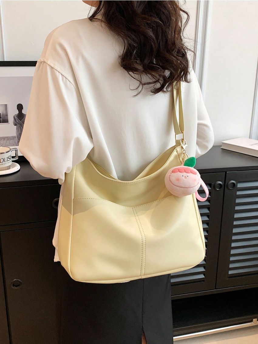 Minimalist Hobo Bag Medium With Bag Charm